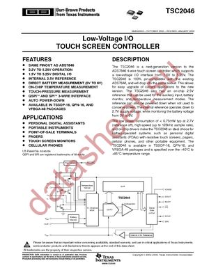 TSC2046IRGVR datasheet  